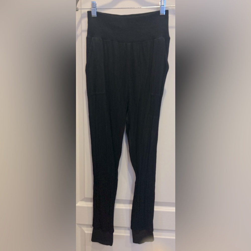 BOBI BLACK Sleek Textured Pant in Black Medium REVOLVE Current - Picture 5 of 11